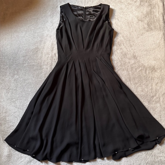 Axes Femme Black Sleeveless Long Flare Dress - Picture 1 of 9